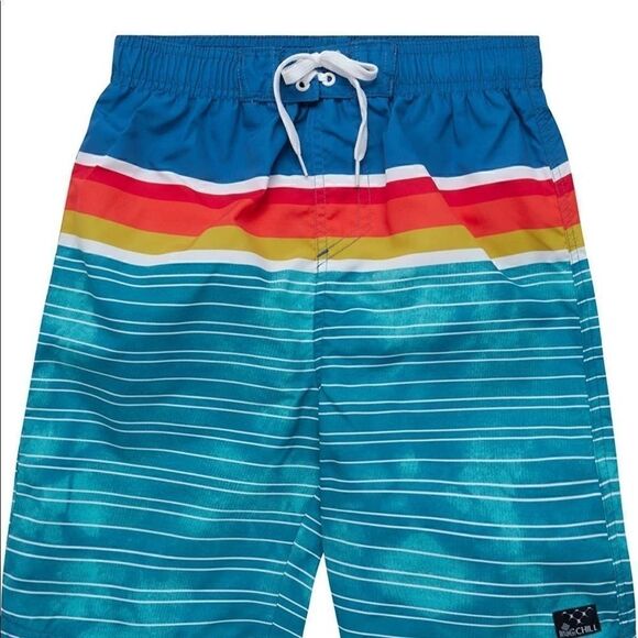Big Chill Boys' Swim Trunks - UPF 50+ Quick Dry Shark Board Shorts Bathing Suit - Picture 1 of 3
